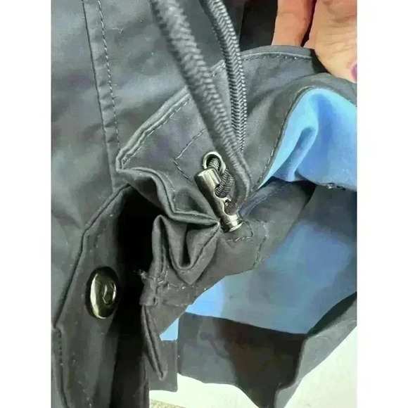 Banana Republic Women's Rain Jacket with Removable Hood Navy Size Small - Picture 6 of 8